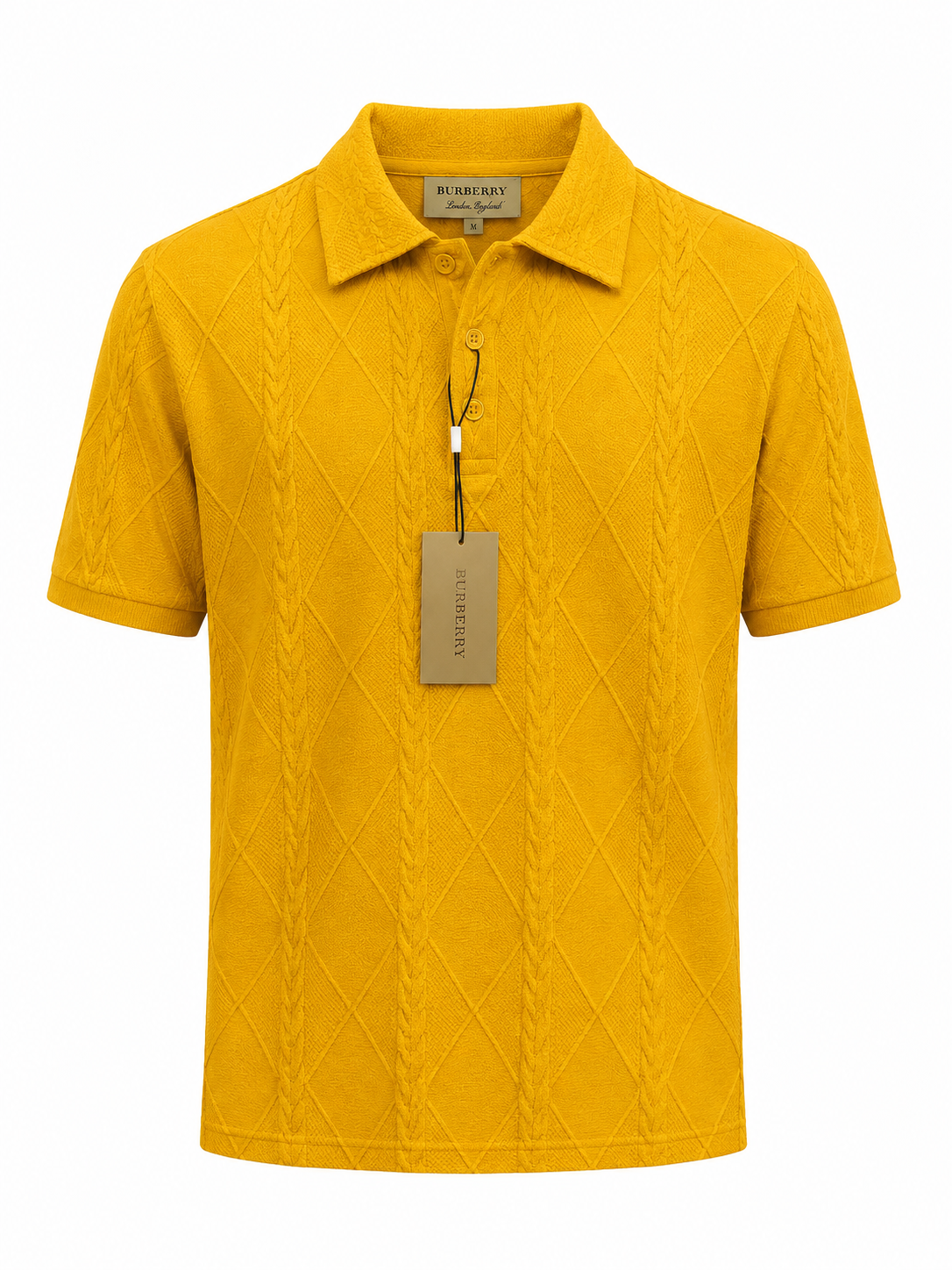 Burberry Knitted Polo Shirt - Yellow