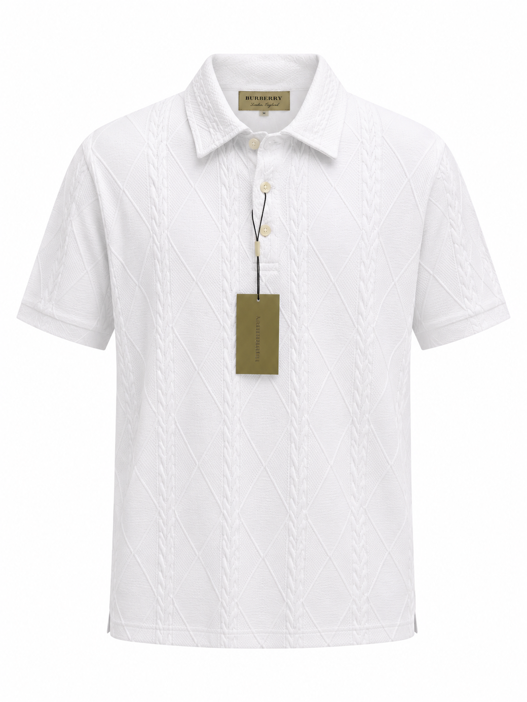 Burberry Knitted Polo Shirt - White