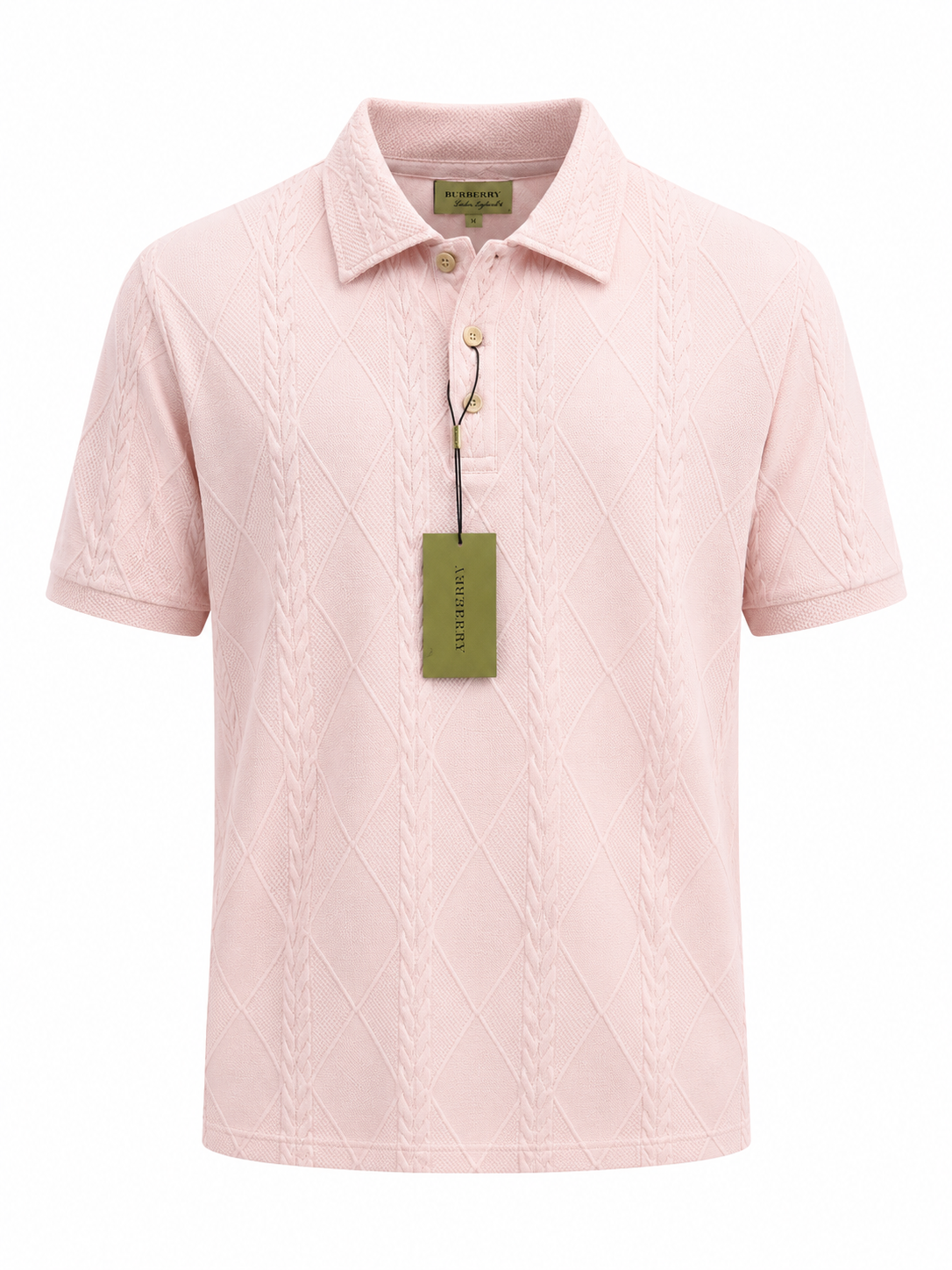 Burberry Knitted Polo Shirt - Pink